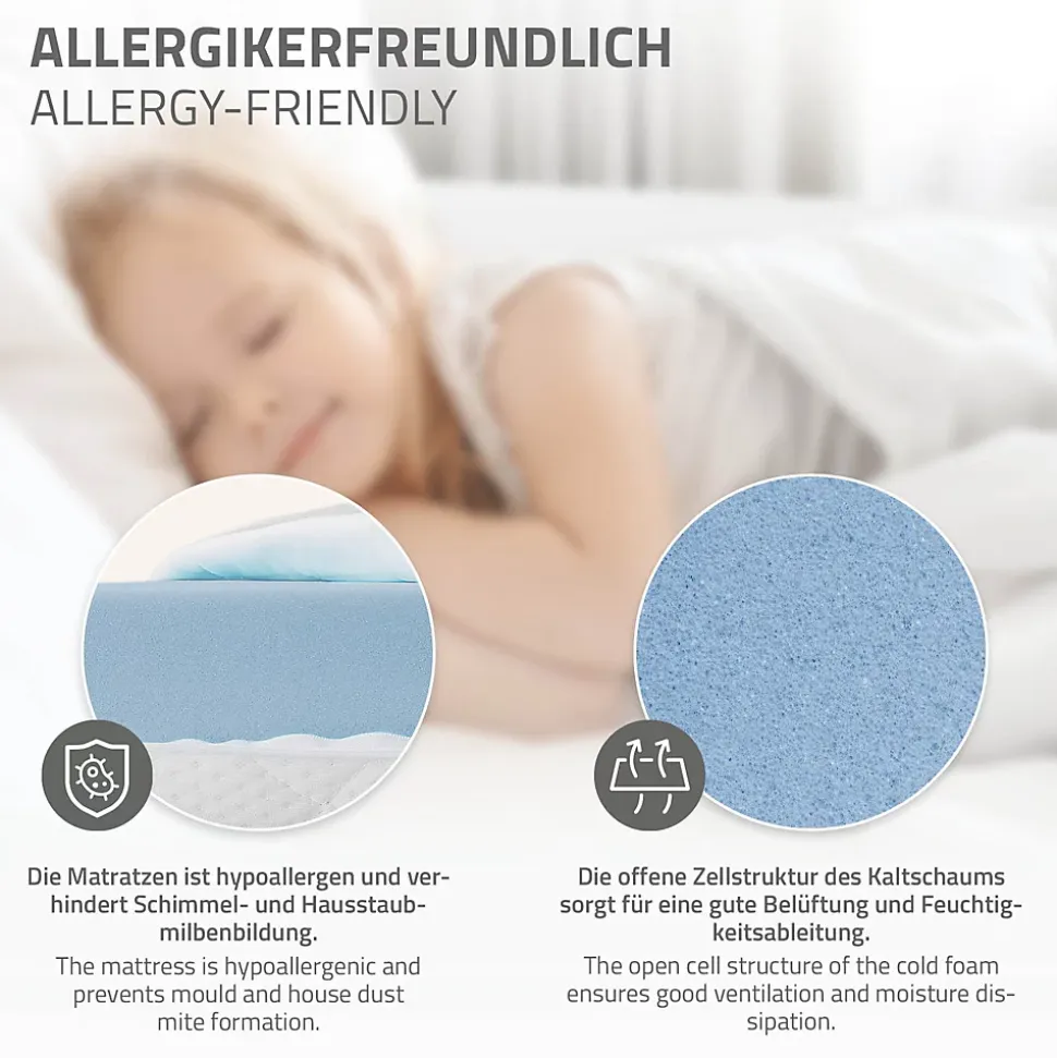 Lit d'enfant ML-Design Tipi 70x140 cm blanc en bois de pin massif avec sommier matelas style indien