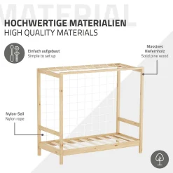 Lit d'enfant ML-Design 70x140 cm naturel beige bois de pin avec but de football et sommier à lattes