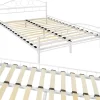 Lit design moderne avec sommier de Style romantique 140 x 200 cm blanc