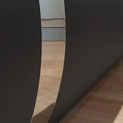 Lit double 140 x 190 cm en simili noir et métal + sommier fixe - EDEN