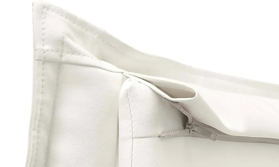 Lit double Arry, lit coffre en éco-cuir, ouverture frontale, matelas 140x200 cm inclus, 100% Made in Italy, Blanc