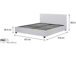 Lit double avec coffre 