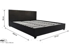 Lit double avec coffre 