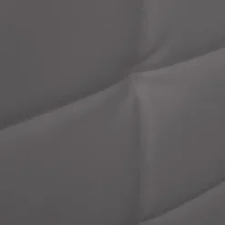 Lit double CHARLOTTE avec tête de lit et sommier 140 x 190 cm PVC gris