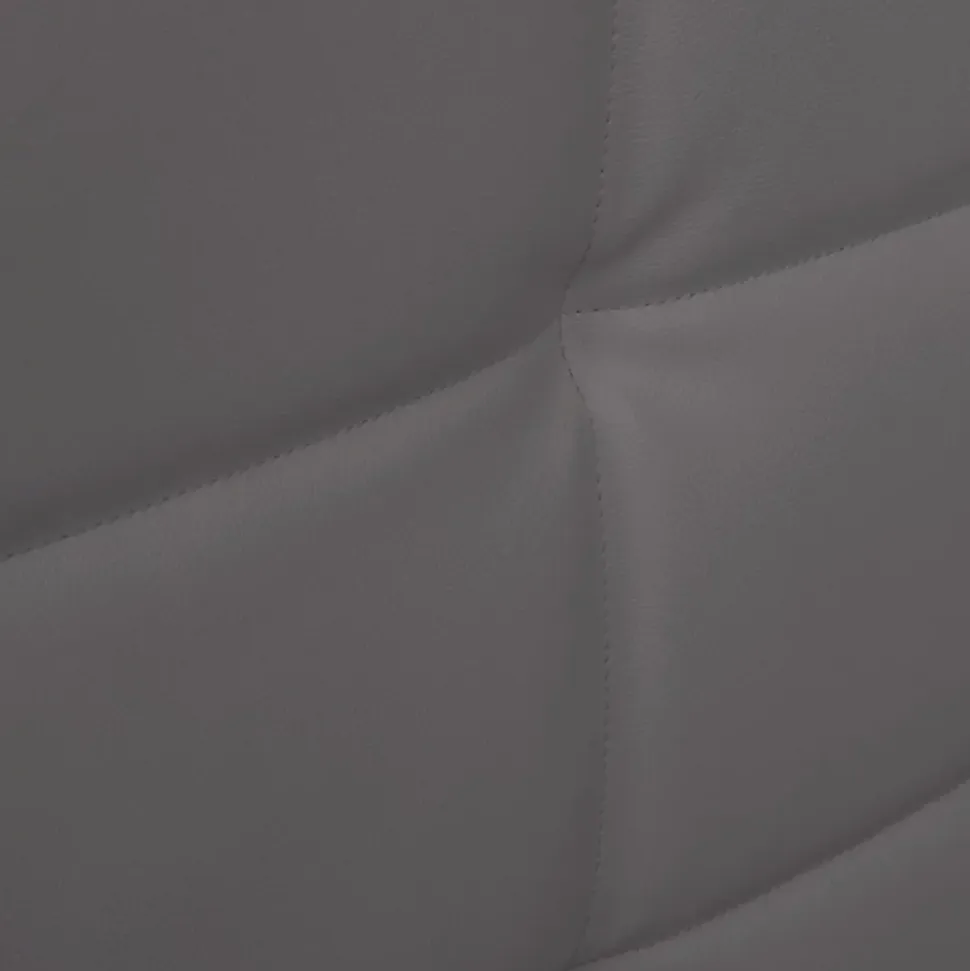 Lit double CHARLOTTE avec tête de lit et sommier 140 x 190 cm PVC gris