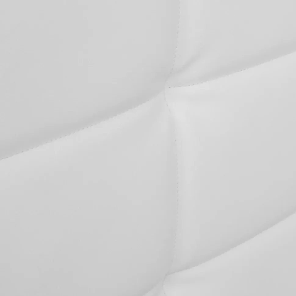 Lit double CHARLOTTE avec tête de lit et sommier 140 x 190 cm PVC blanc