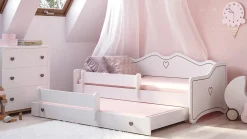 Lit double EMMA avec rail 160x80 gris