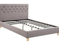 Lit double "Emmy" - 140 x 190 cm - Taupe