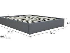 Lit double en PVC avec coffre 