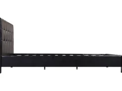 Lit double en pvc "Julia" 140 x 190 cm Noir