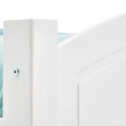 Lit double FLIMS, 140 x 190 cm en pin massif lasuré blanc