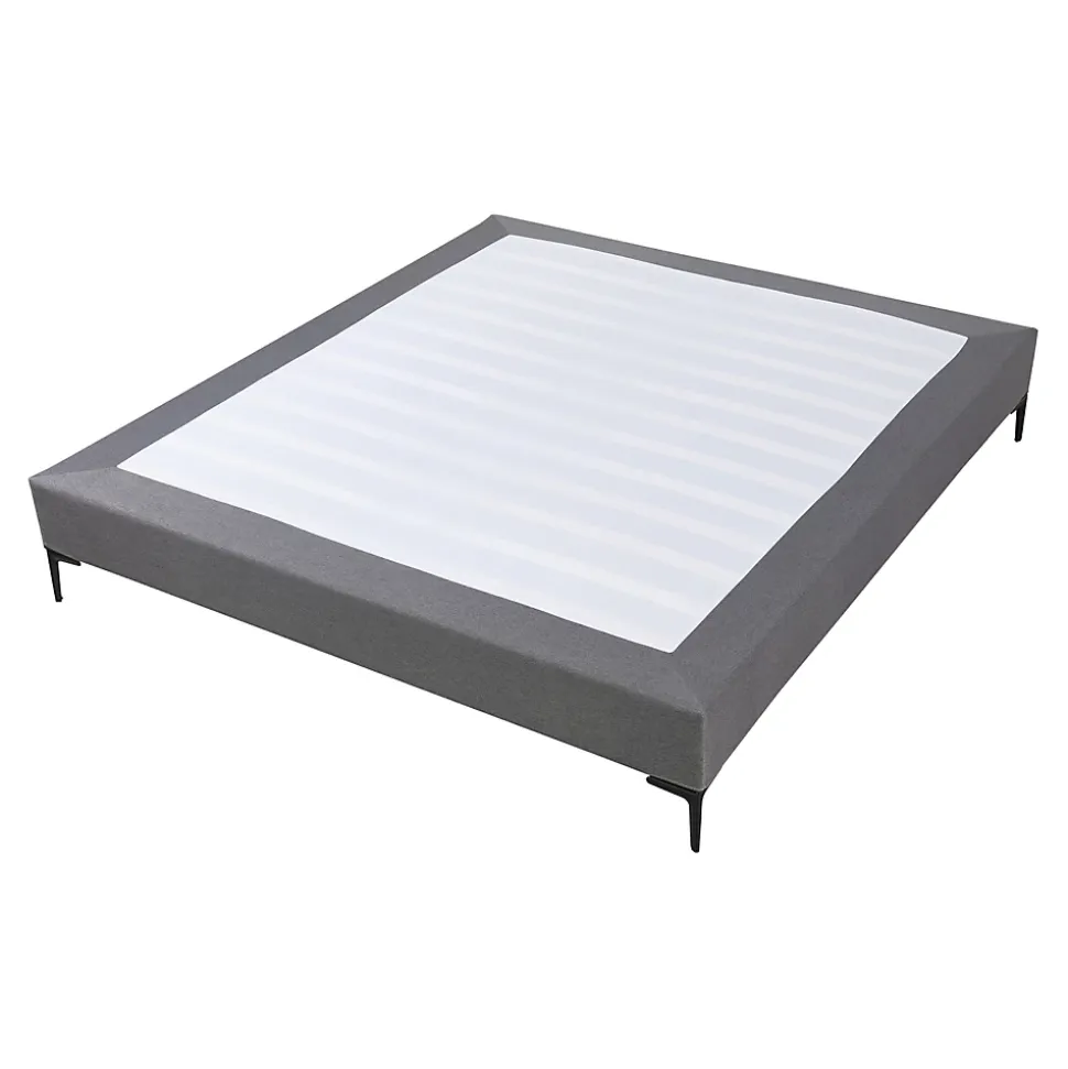 Lit double Lilla 160 x 200 cm gris foncé en.casa