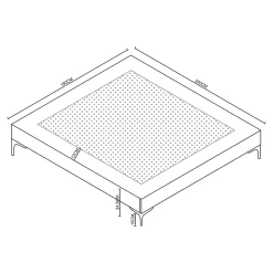 Lit double Lilla 180 x 200 cm gris foncé en.casa