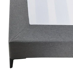 Lit double Lilla 180 x 200 cm gris foncé en.casa