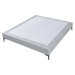 Lit double Lilla 160 x 200 cm gris clair en.casa