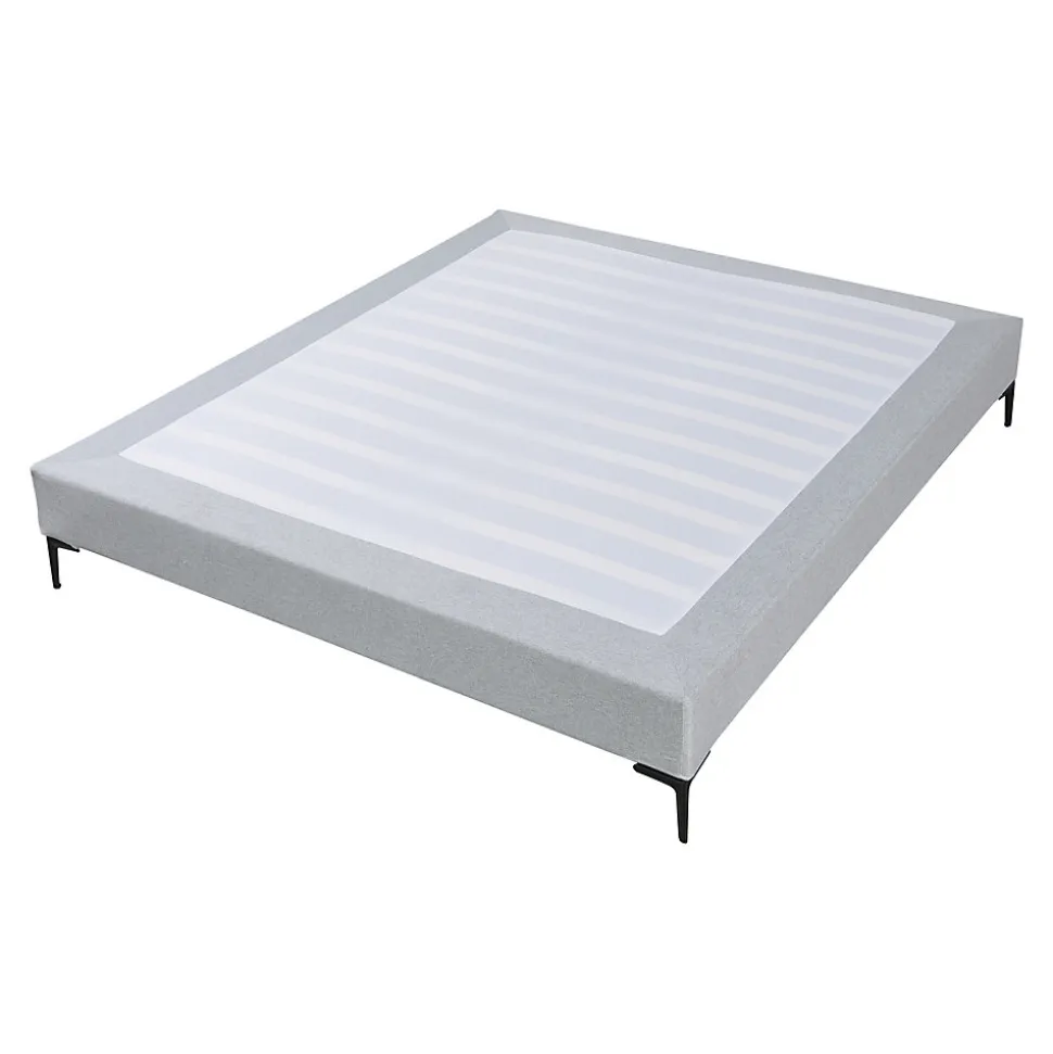 Lit double Lilla 160 x 200 cm gris clair en.casa