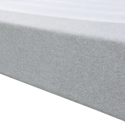 Lit double Lilla 160 x 200 cm gris clair en.casa