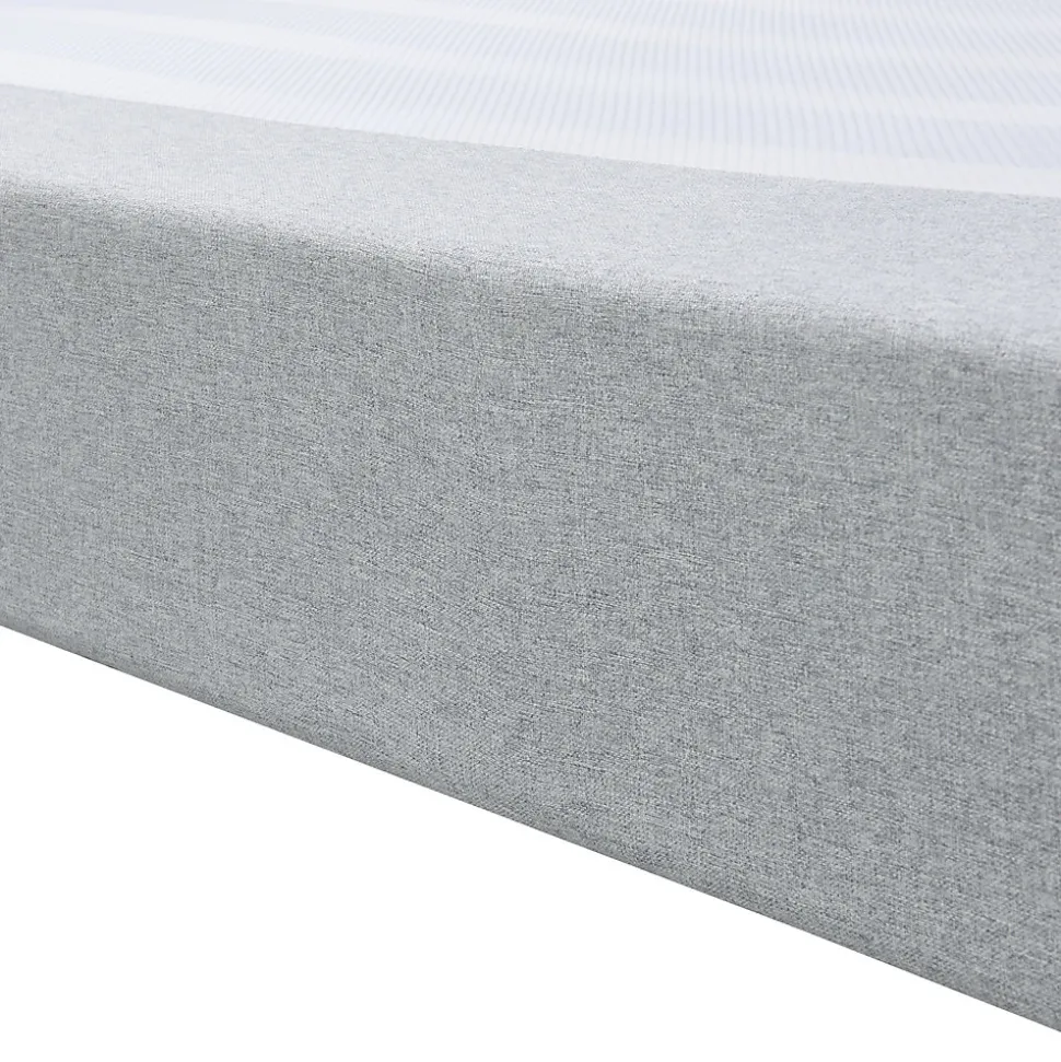 Lit double Lilla 160 x 200 cm gris clair en.casa