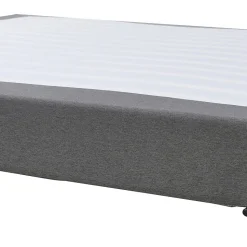 Lit double Lilla 140 x 200 cm gris foncé en.casa