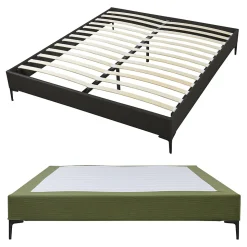 Lit double Lilla 160 x 200 cm vert en.casa