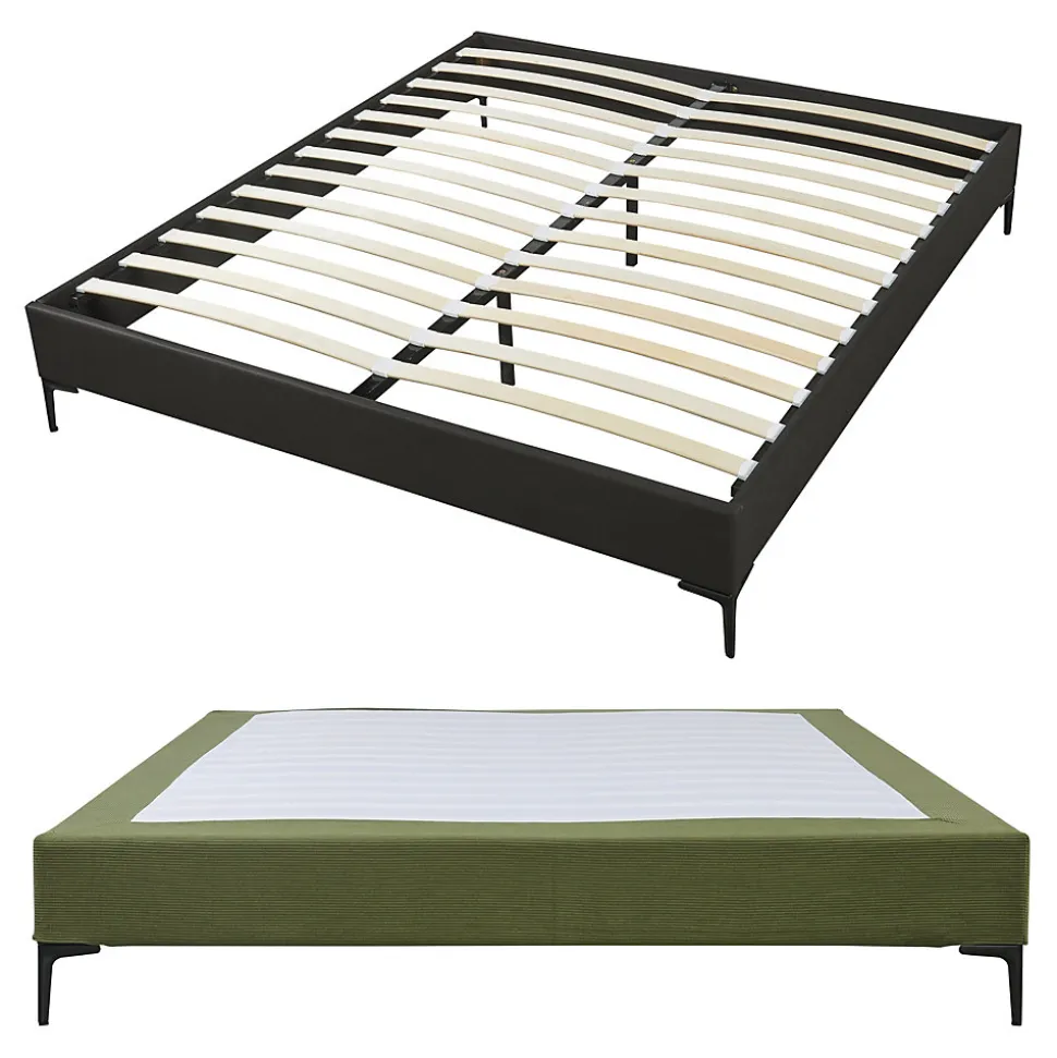 Lit double Lilla 160 x 200 cm vert en.casa