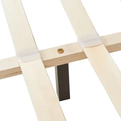 Lit Double Rembourré Albacete Sommier à Lattes Similicuir 180 x 200 cm Gris Foncé Corium