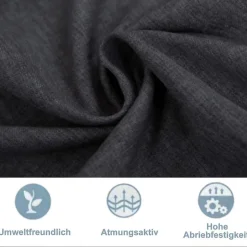 Lit Double Rembourré 140x200cm, Cadre de lit avec LED et Prise USB, sommier à Lattes, Gris