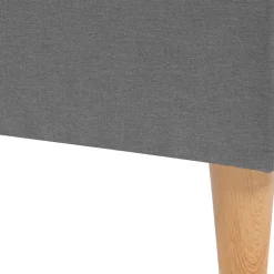 Lit double scandinave BALTA avec tête de lit et sommier 160 x 200 cm tissu gris clair