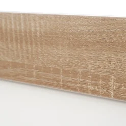 Lit double 140x200 cm - Lit adulte flottant en bois massif avec sommier à lattes - Bois massif - Sans Matelas - Naturel