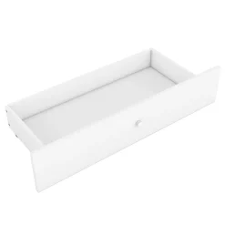 Lit Double 160x200 cm - Lit Adulte avec 4 Tiroirs et Tête Multifonctionnelle - Bois de Pin et MDF - Blanc - Sans Matelas