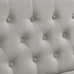 Lit Double 140x200cm Coton-Lin Hydraulique Rangement Rivets Blackcolors