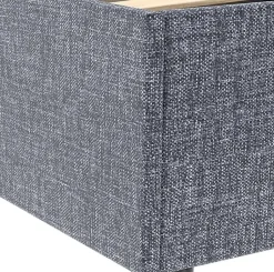 Lit Double 140x190cm en Tissu Gris Anthracite avec Coffre + Sommier