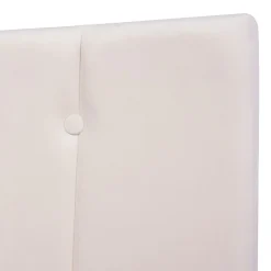 Lit Double 140x200cm Hydraulique LED Velours Blanc Crème Blackcolors