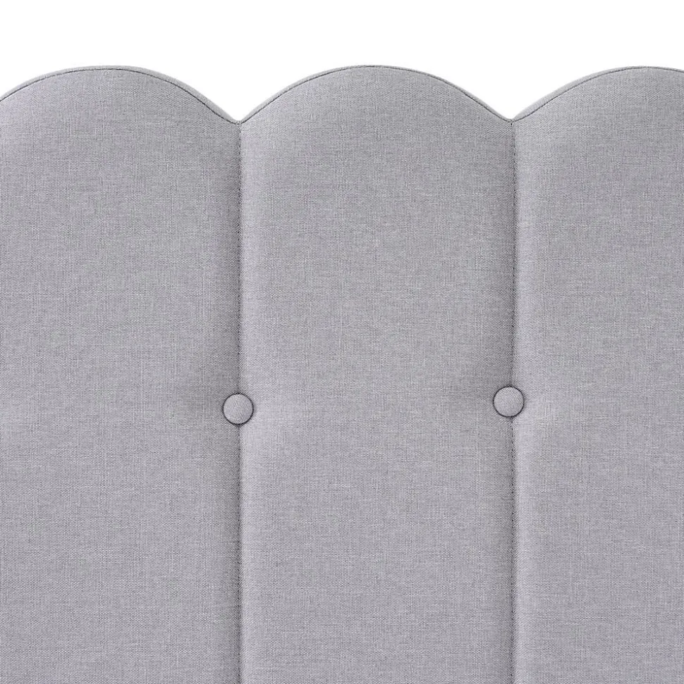 Lit Double 160x200cm USB C Rangement Gris Lin Blackcolors