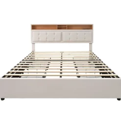 Lit Double 160X200Cm Usb Tiroirs Blackcolors