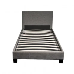 Lit DUBLIN 90x190 + 1 sommier / Gris foncé