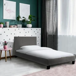 Lit DUBLIN 90x190 + 1 sommier / Gris foncé