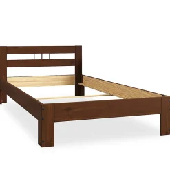 Lit en bois THEO 100 x 200 cm - Coloris châtaignier