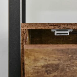 Lit en métal 90 x 200 cm avec espace de rangement et tête de lit noir Blackcolors