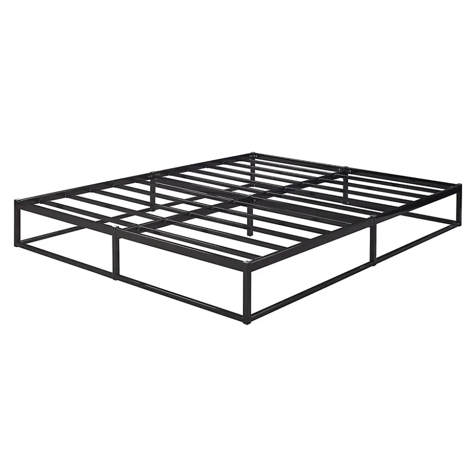 Lit en métal Trerunta acier 180 x 200 cm noir en.casa