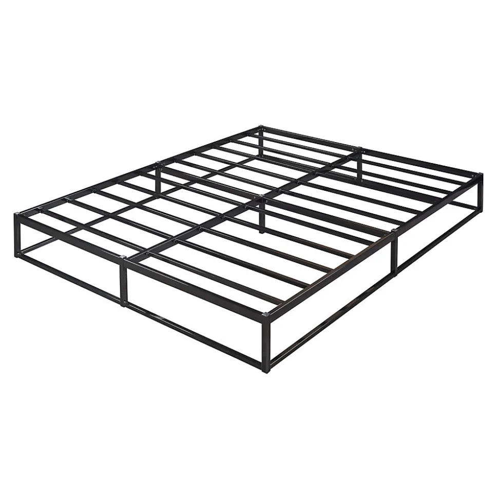 Lit en métal Trerunta acier 180 x 200 cm noir en.casa