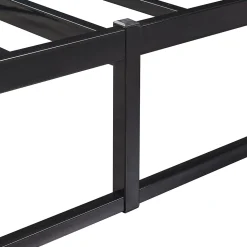 Lit en métal Trerunta acier 90 x 200 cm noir en.casa