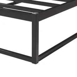 Lit en métal Trerunta acier 90 x 200 cm noir en.casa