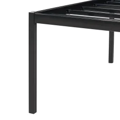 Lit en métal Vaardö acier 90 x 200 cm noir en.casa