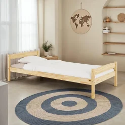 Lit en pin BORIS, 90 x 200 cm, vernis naturel