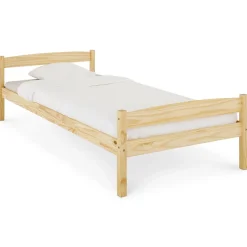 Lit en pin BORIS, 90 x 200 cm, vernis naturel