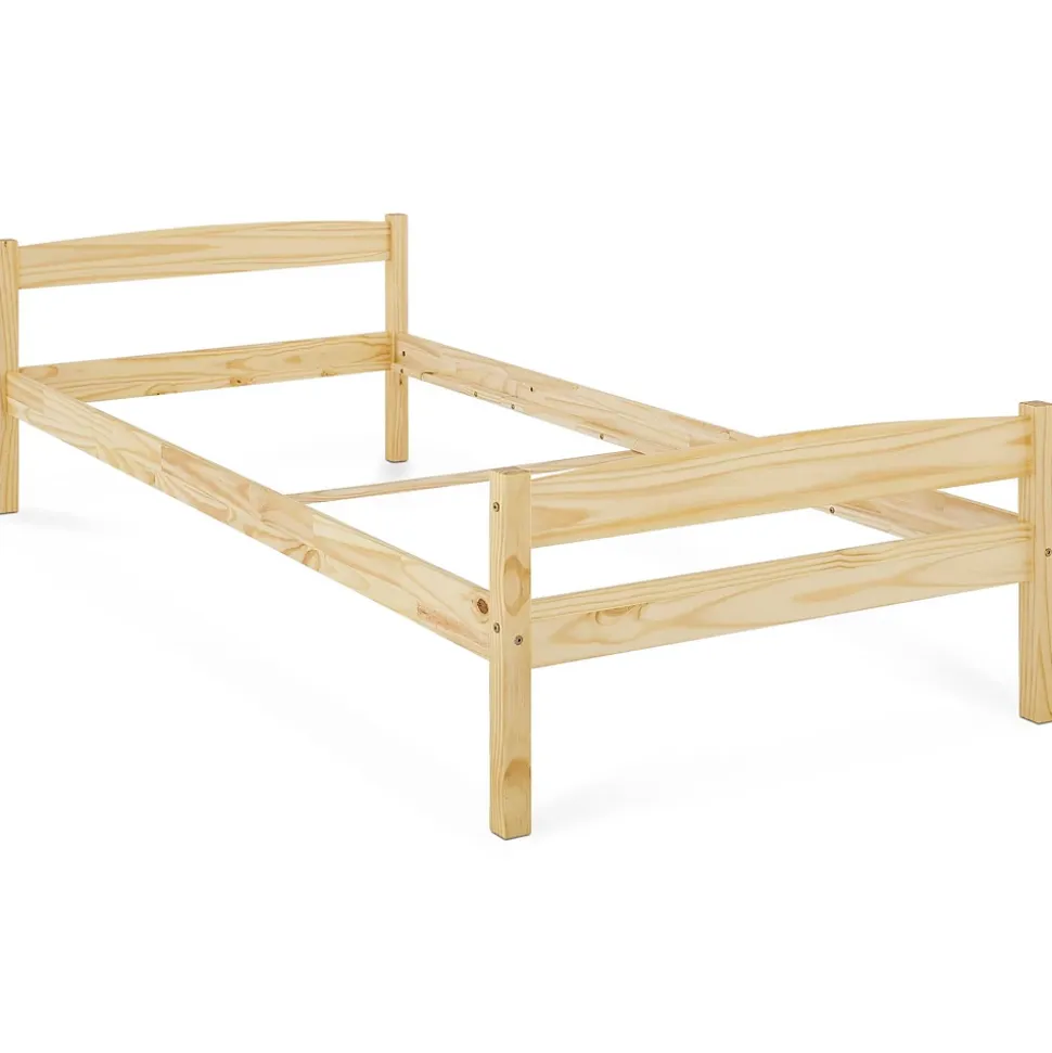 Lit en pin BORIS, 90 x 200 cm, vernis naturel