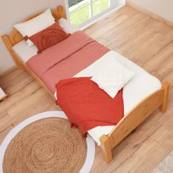 Lit en pin FLIMS, 90 x 200 cm, lasuré couleur hêtre