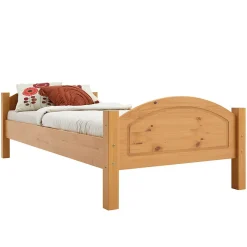 Lit en pin FLIMS, 90 x 200 cm, lasuré couleur hêtre