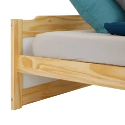 Lit en pin FRITZ, 90 x 200 cm, coloris naturel et blanc